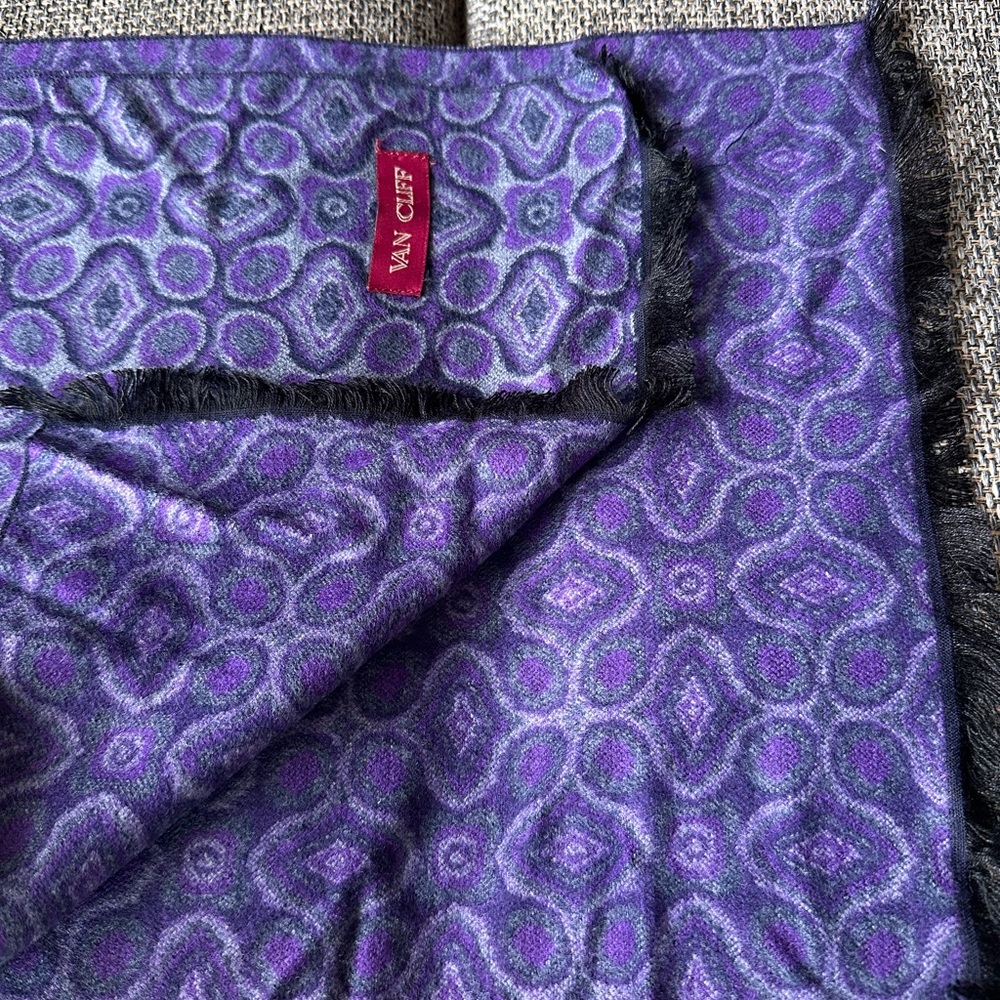 Van Cleef & Arpels Purple Patterned Scarf